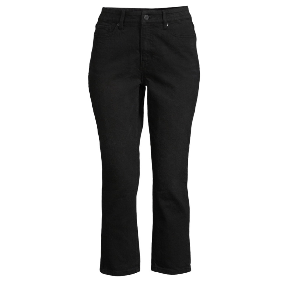 🆕 Black High-Rise Acid Wash Crop Straight Jeans (Last one size 10 left!)